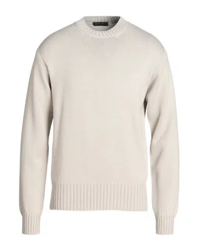 Daniele Fiesoli Man Sweater Light Grey Size L Merino Wool, Acrylic In Grey