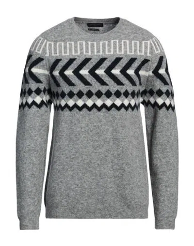 Daniele Fiesoli Man Sweater Light Grey Size Xl Merino Wool, Polyamide, Elastane