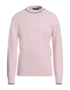 Daniele Fiesoli Man Sweater Light Pink Size L Merino Wool, Cashmere In Pink