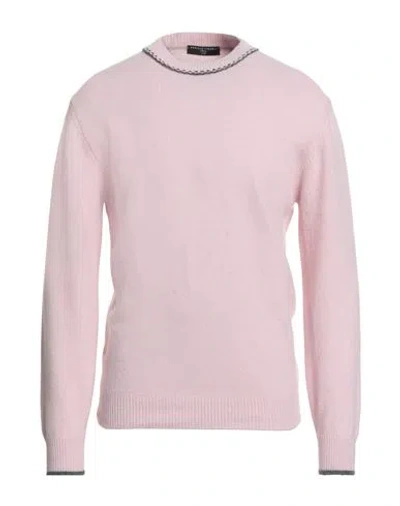 Daniele Fiesoli Man Sweater Light Pink Size L Merino Wool, Cashmere