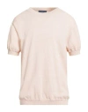 Daniele Fiesoli Man Sweater Light Pink Size Xxl Organic Cotton, Polyamide