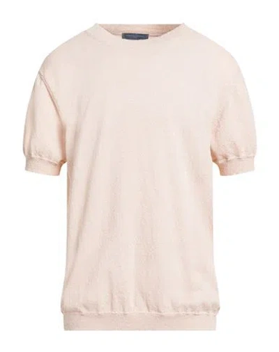 Daniele Fiesoli Man Sweater Light Pink Size Xxl Organic Cotton, Polyamide
