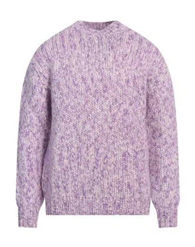 Daniele Fiesoli Man Sweater Lilac Size L Wool In Purple