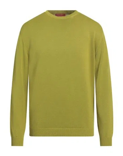 Daniele Fiesoli Man Sweater Lime Green Size L Cotton