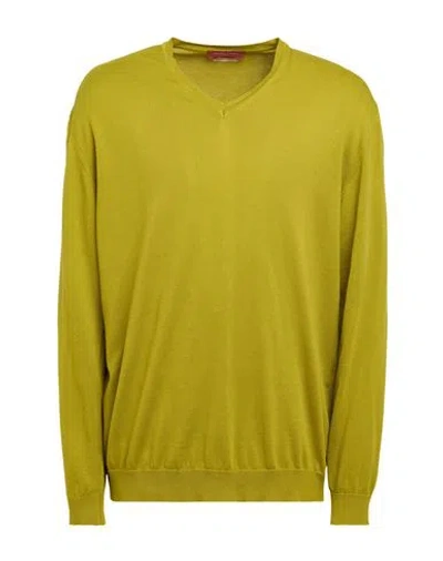Daniele Fiesoli Man Sweater Acid Green Size L Cotton