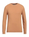 Daniele Fiesoli Man Sweater Camel Size L Cotton In Beige