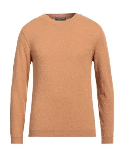 Daniele Fiesoli Man Sweater Camel Size L Cotton In Beige