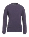 Daniele Fiesoli Man Sweater Mauve Size L Merino Wool In Blue