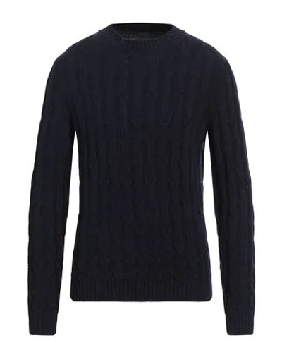 Daniele Fiesoli Man Sweater Midnight Blue Size Xxl Baby Alpaca Wool, Wool, Polyamide