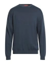 Daniele Fiesoli Man Sweater Midnight Blue Size L Cotton