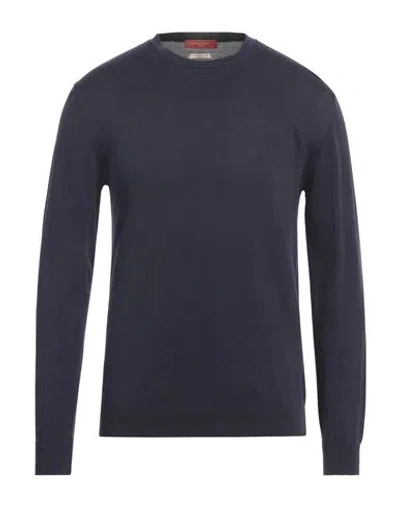 Daniele Fiesoli Man Sweater Midnight Blue Size S Merino Wool, Polyamide