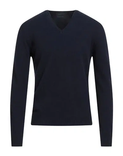 Daniele Fiesoli Man Sweater Midnight Blue Size L Wool, Cashmere