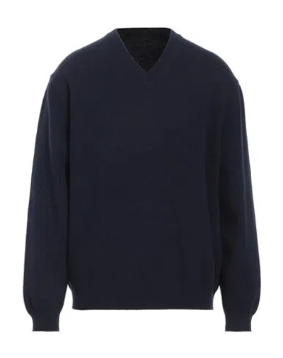 Daniele Fiesoli Man Sweater Midnight Blue Size L Wool, Cashmere