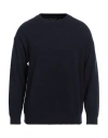 Daniele Fiesoli Man Sweater Midnight Blue Size S Merino Wool, Polyamide In Blue