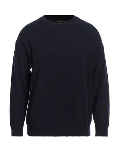 DANIELE FIESOLI DANIELE FIESOLI MAN SWEATER MIDNIGHT BLUE SIZE S MERINO WOOL, POLYAMIDE