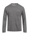 Daniele Fiesoli Man Sweater Midnight Blue Size L Linen, Cotton