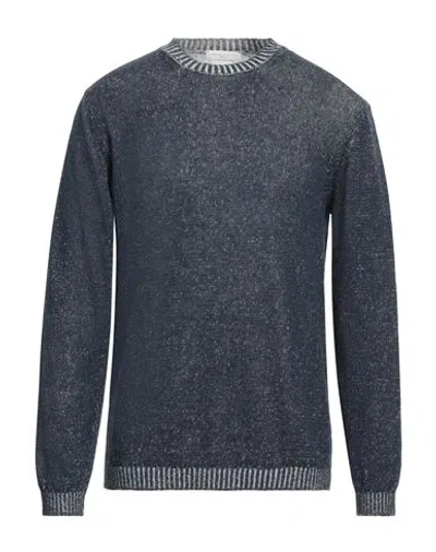 Daniele Fiesoli Man Sweater Midnight Blue Size Xxl Linen, Organic Cotton