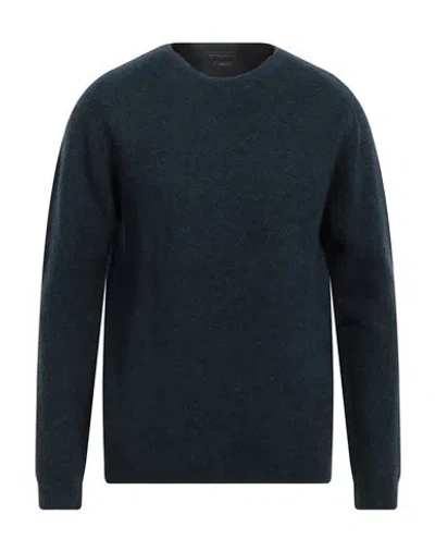 Daniele Fiesoli Man Sweater Midnight Blue Size Xxl Merino Wool, Polyamide, Elastane In Blue