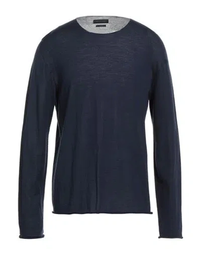 Daniele Fiesoli Man Sweater Midnight Blue Size Xxl Merino Wool, Silk
