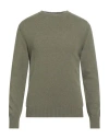 Daniele Fiesoli Man Sweater Military Green Size L Baby Alpaca Wool, Merino Wool