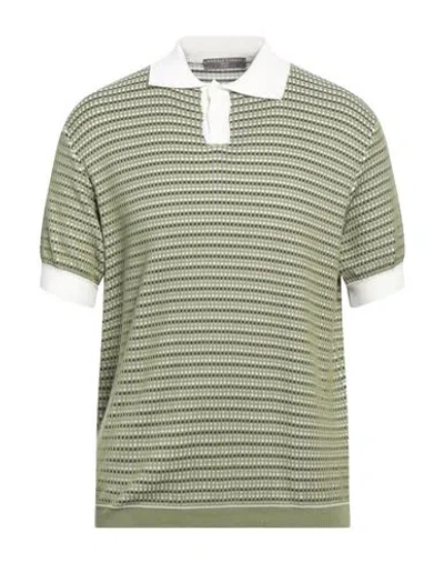 Daniele Fiesoli Man Sweater Military Green Size L Cotton