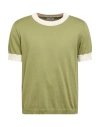Daniele Fiesoli Man Sweater Military Green Size L Cotton