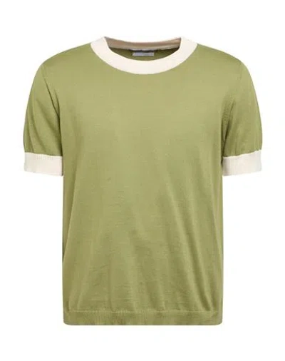 Daniele Fiesoli Man Sweater Military Green Size L Cotton