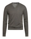 Daniele Fiesoli Man Sweater Military Green Size L Merino Wool