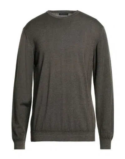 Daniele Fiesoli Man Sweater Military Green Size L Merino Wool