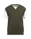 Daniele Fiesoli Man Sweater Military Green Size M Cotton