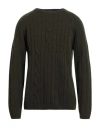 Daniele Fiesoli Man Sweater Military Green Size S Merino Wool