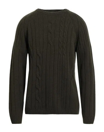 Daniele Fiesoli Man Sweater Military Green Size S Merino Wool