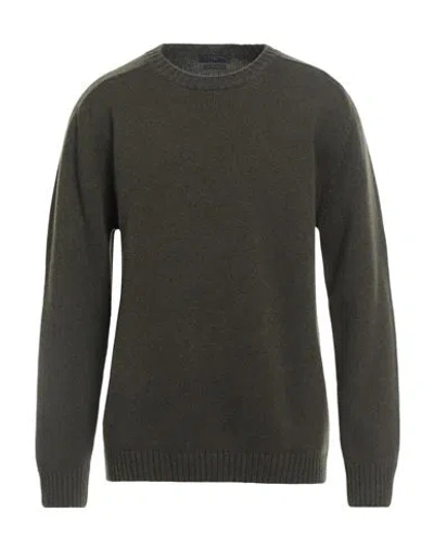 DANIELE FIESOLI DANIELE FIESOLI MAN SWEATER MILITARY GREEN SIZE XXL MERINO WOOL
