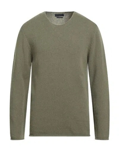 Daniele Fiesoli Man Sweater Military Green Size Xxxl Baby Alpaca Wool, Merino Wool