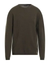 Daniele Fiesoli Man Sweater Military Green Size Xxxl Merino Wool