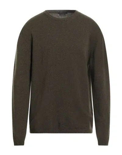 Daniele Fiesoli Man Sweater Military Green Size Xxxl Merino Wool