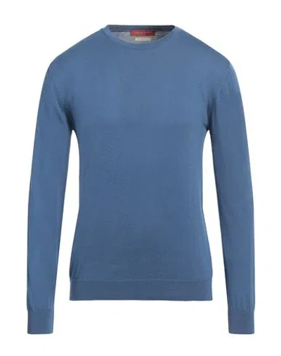 DANIELE FIESOLI DANIELE FIESOLI MAN SWEATER NAVY SIZE L COTTON