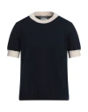 Daniele Fiesoli Man Sweater Navy Blue Size L Cotton In Navy Blue