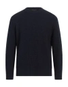 Daniele Fiesoli Man Sweater Navy Size M Merino Wool, Acrylic In Navy Blue