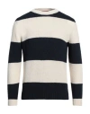 Daniele Fiesoli Man Sweater Navy Size L Organic Cotton, Polyamide In Navy Blue