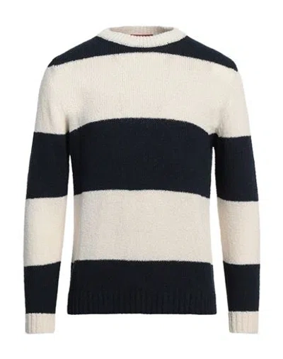 Daniele Fiesoli Man Sweater Navy Size L Organic Cotton, Polyamide In Navy Blue