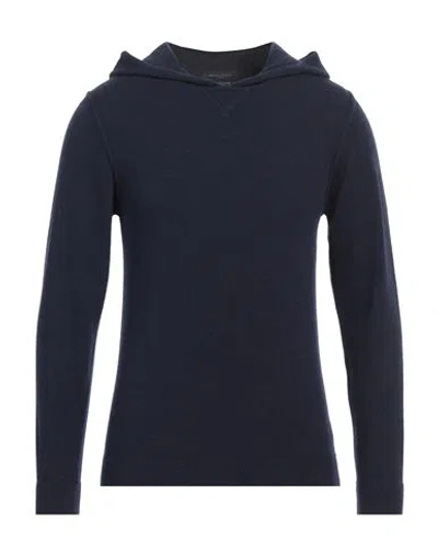 Daniele Fiesoli Man Sweater Navy Blue Size S Wool, Cashmere In Navy Blue