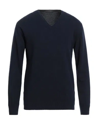 Daniele Fiesoli Man Sweater Navy Blue Size Xl Wool, Cashmere