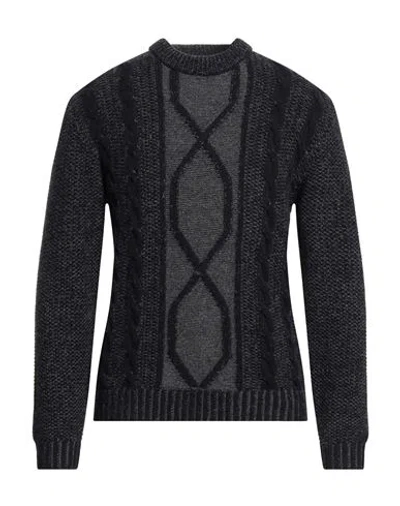 Daniele Fiesoli Man Sweater Navy Size L Baby Alpaca Wool, Merino Wool