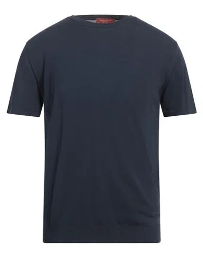 Daniele Fiesoli Man Sweater Navy Size L Cotton In Navy