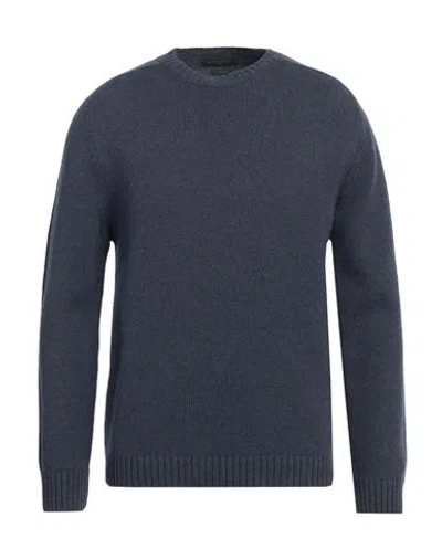 Daniele Fiesoli Man Sweater Navy Size L Merino Wool