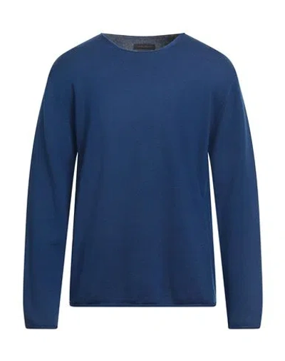 Daniele Fiesoli Man Sweater Navy Size L Virgin Wool