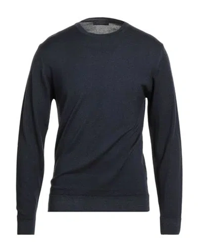 Daniele Fiesoli Man Sweater Navy Size L Virgin Wool