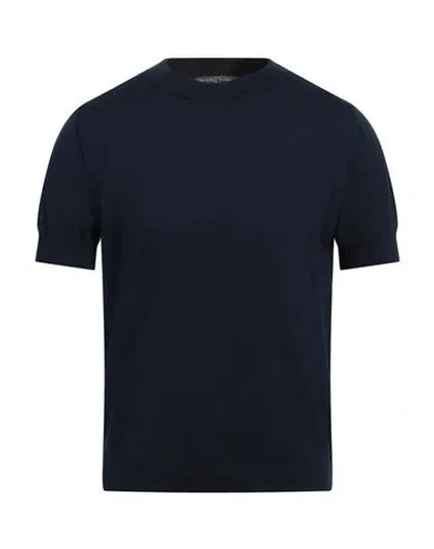 Daniele Fiesoli Man Sweater Navy Size M Cotton In Navy