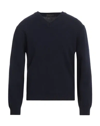 Daniele Fiesoli Man Sweater Navy Size S Wool, Cashmere In Blue